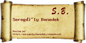 Seregély Benedek névjegykártya